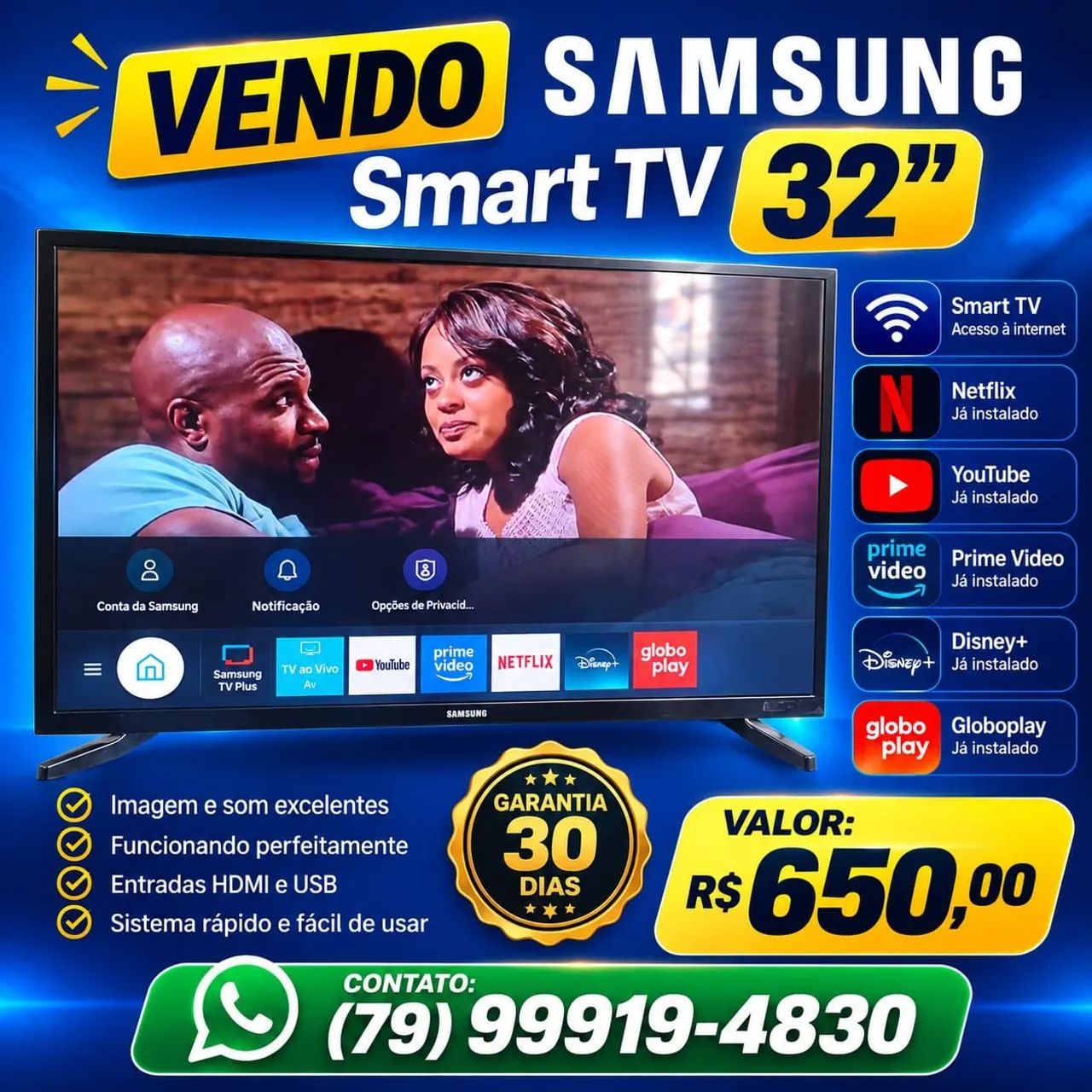 Televisão Smart Samsung 32"