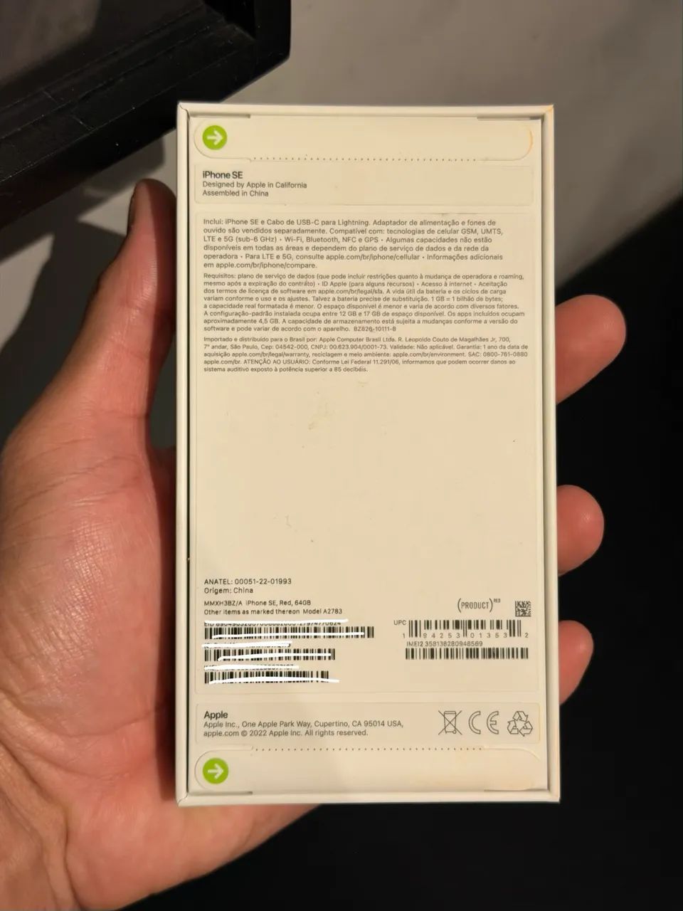 iPhone SE 3ª geração 64GB Red Lacrado  - Foto 2