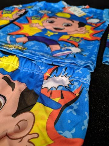 Conjunto menino infantil Luccas Neto com proteção UV50+