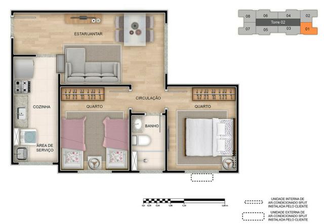 MR- Parque Boa Esperança em Colina de Laranjeiras, apartamentos 2Q com elevador - Foto 9