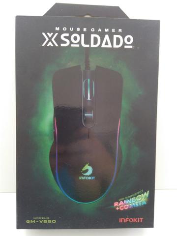 Mouse Gamer Soldado 6.400DPI com garantia em Maracanaú - Foto 2