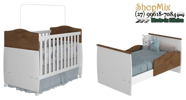 Frete Grátis* Quarto de Bebê Armário, Cômoda Fofura e Berço - Fofura *NOVO - Foto 3