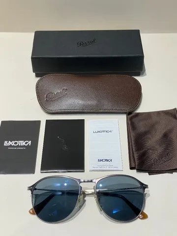 Óculos Persol Azul e Prata - Modelo 7649-S 1071