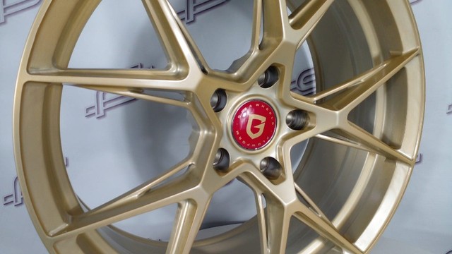 Rodas Gisa Flow Form Glória P/ Boxster Dourado 5x130 - 20x8,5 e 20x10,5 - Foto 4