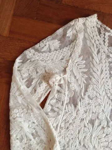 Blusa em renda off white  - Foto 4