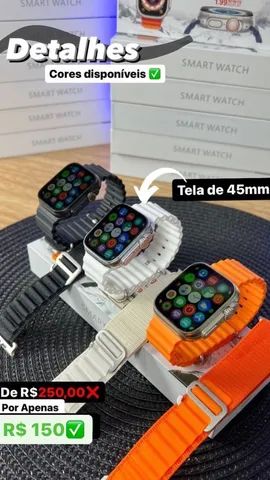 Novo Smartwatch Ultra Lite com Pulseira Extra e Película de Brindes  - Foto 5