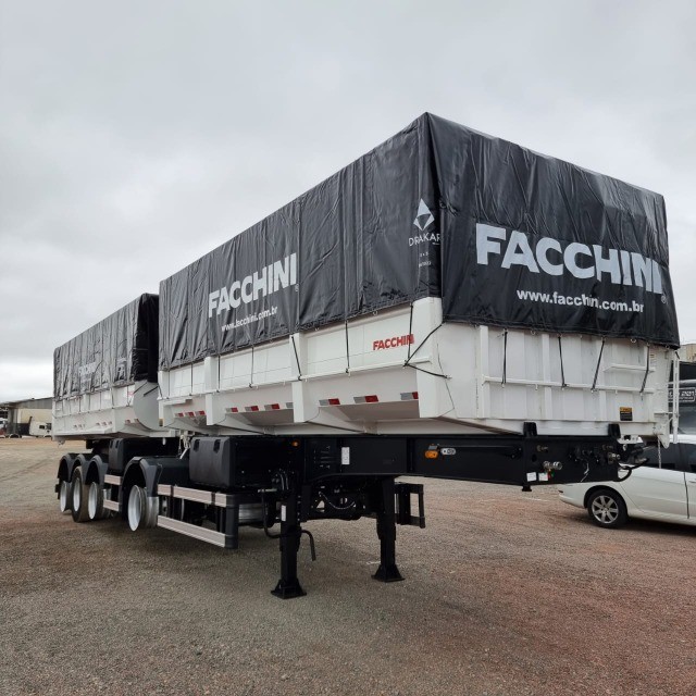 Carreta Basculante 52 m³ Facchini 2 caixas 2023 nova sem uso caçamba