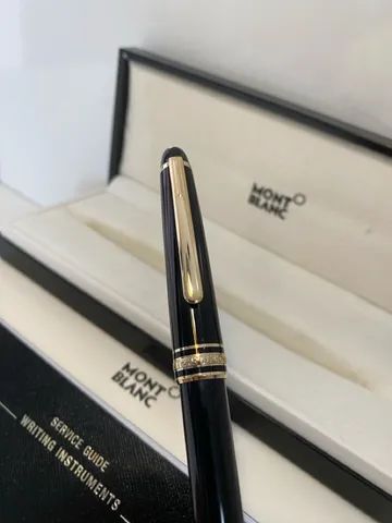 Caneta Montblanc Meisterstück Classiq Preto C/ Dourado Esferografica Origin Nova - Foto 4