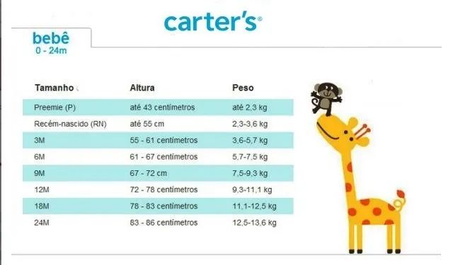 Pijama Carter´s  Original Infantil Feminino 4 peças 12 meses - Foto 2