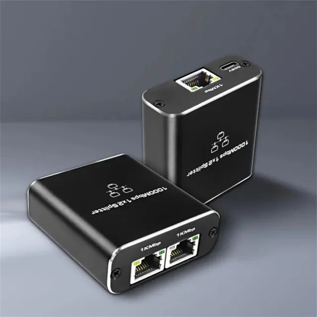 Rj45 splitter 1 a 2 gigabit ethernet adaptador, internet rede cabo extensor - COD 1235 - Foto 5