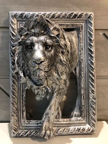 Quadro De Leão Escultura Decoração Casa Sala - Foto 6