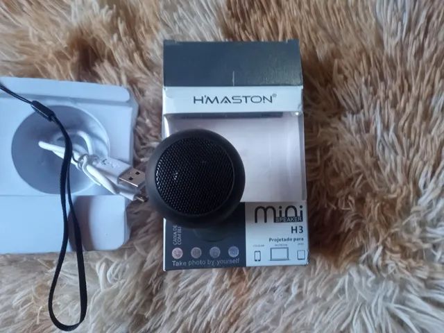 Mini Caixa de Som Bluetooth Metal Amplificada Mini Speaker 3w (Preto) - Foto 3