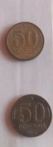 Moeda dev0,50 centavos 1944 face de Getúlio Vargas 