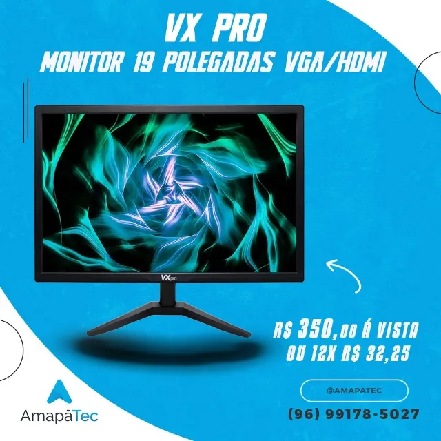 Monitor Vx Pro 19 Pol 60hz, 5ms, HDMI/vga