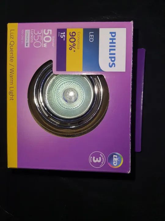 Kit completo luminária Lâmpada 50W Luz Quente