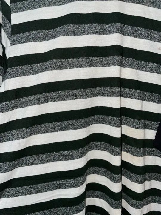 CAMISA LISTADA / PRETO, BRNACO E CINZA - Foto 3