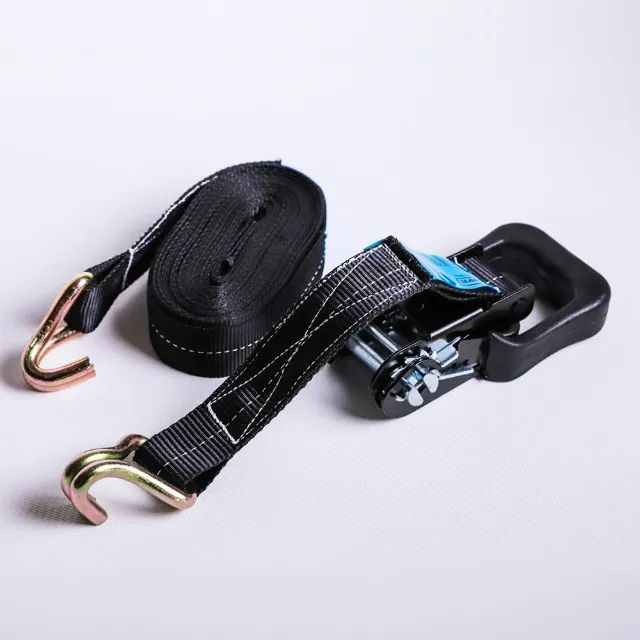 Conjunto Cinta de Amarração com Catraca com Gancho Tipo J 1500kg 35mm 6m Preto Mave