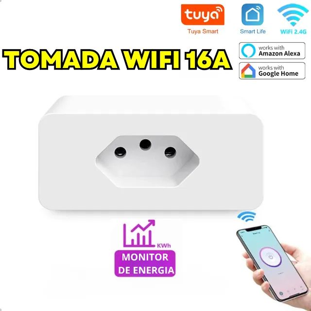 Tomada Wifi Inteligente Compatível Com Alexa - Foto 6