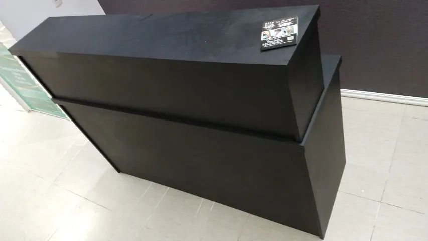Balcão reto simples preto para atendimento - Foto 2