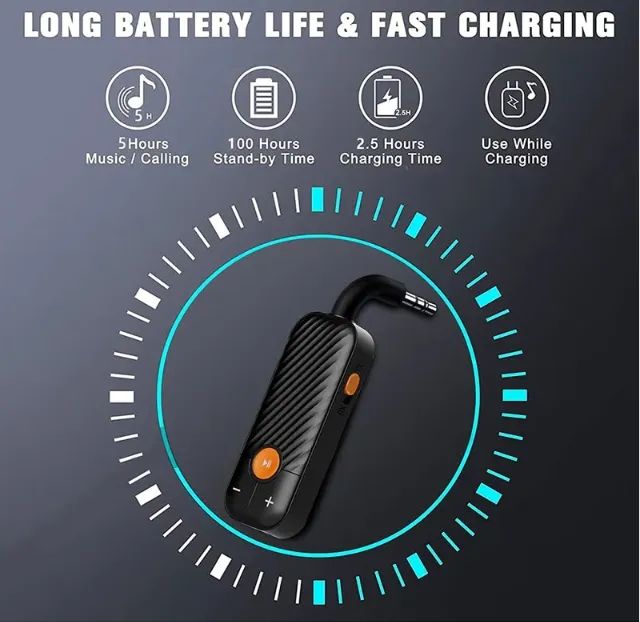 Receptor / Transmissor de áudio 3,5mm (P2) Bluetooth 5.2 (Novo). - Foto 4