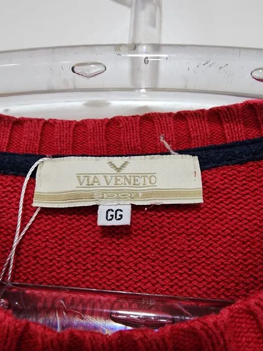Suéter  de linha vermelha  Tam. GG Via Veneto - Foto 2