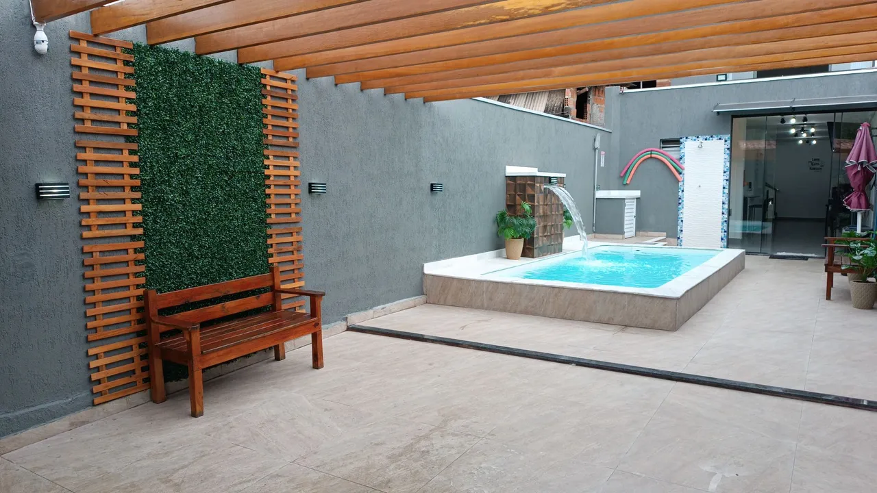 Espaço Salão para festa com Piscina Aquecida