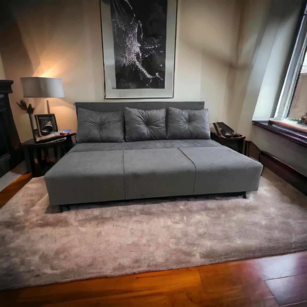 SOFÁ CAMA 3 LUGARES EM VÁRIAS CORES APROVEITE A OFERTA - Foto 4