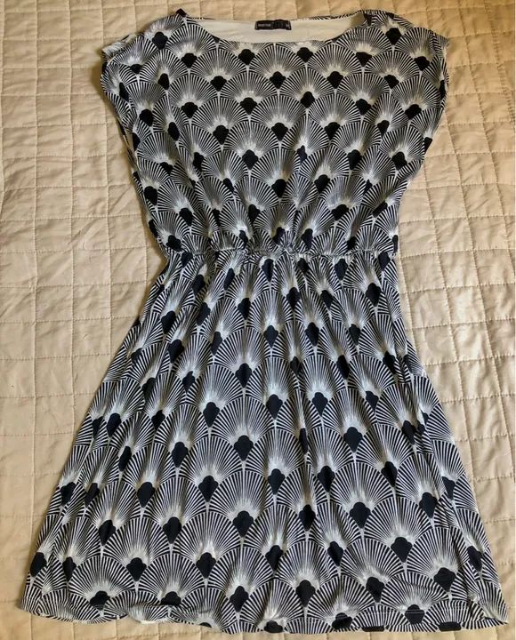 Vestido Estampado Preto e Branco