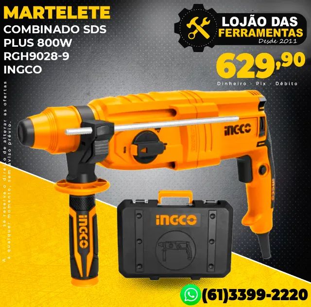 Martelete Combinado SdS Plus 800w Rgh9028-9 Ingco