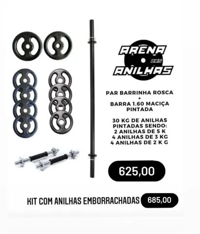 Kit completo para treino  anilhas halter