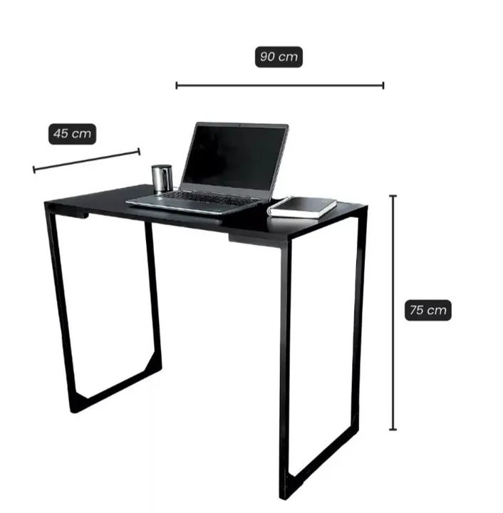 Mesa escrivaninha/Home office/Penteadeira modelo industrial cor preta - Foto 4
