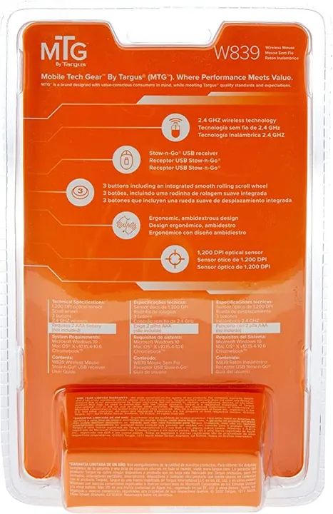Mouse sem fio Targus Mtg W839 Wireless 3 Key Optical (NOVO) LACRaDO - Foto 5