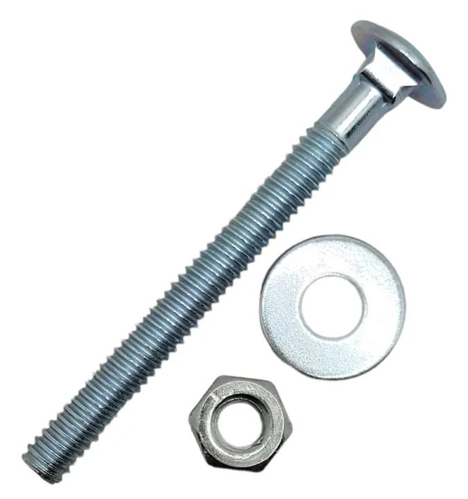 Parafuso Francês 1/4 X 2.1/2 (6,4 cm), com Porca e Arruela, Jomarca (40 und)