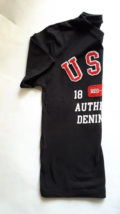 Camiseta Infantil Marca US.Polo Assn. Tam 10/12 -Preta- seminova ótima - Foto 5