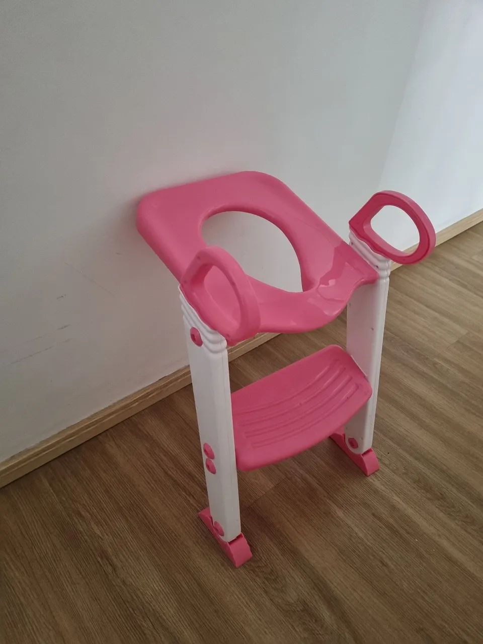 Assento de Vaso Sanitário Infantil com Degraus - Rosa - Foto 2