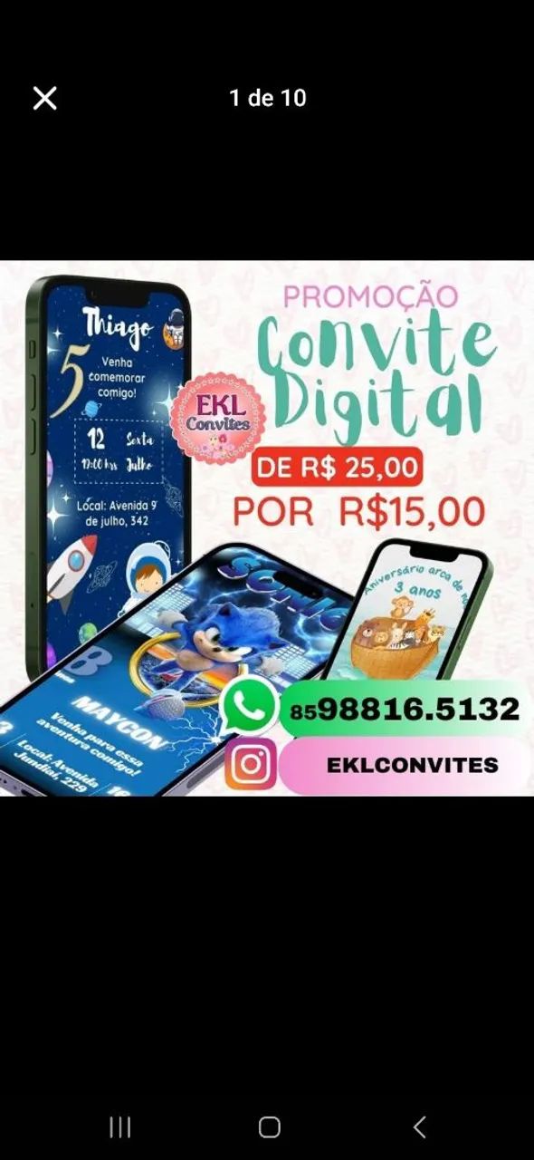 Convite Digital - Promoção Imperdível!