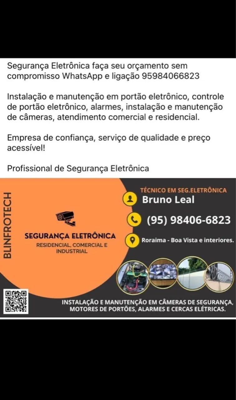 Segurança Eletrônica faça seu orçamento sem compromisso WhatsApp e ligação *23
