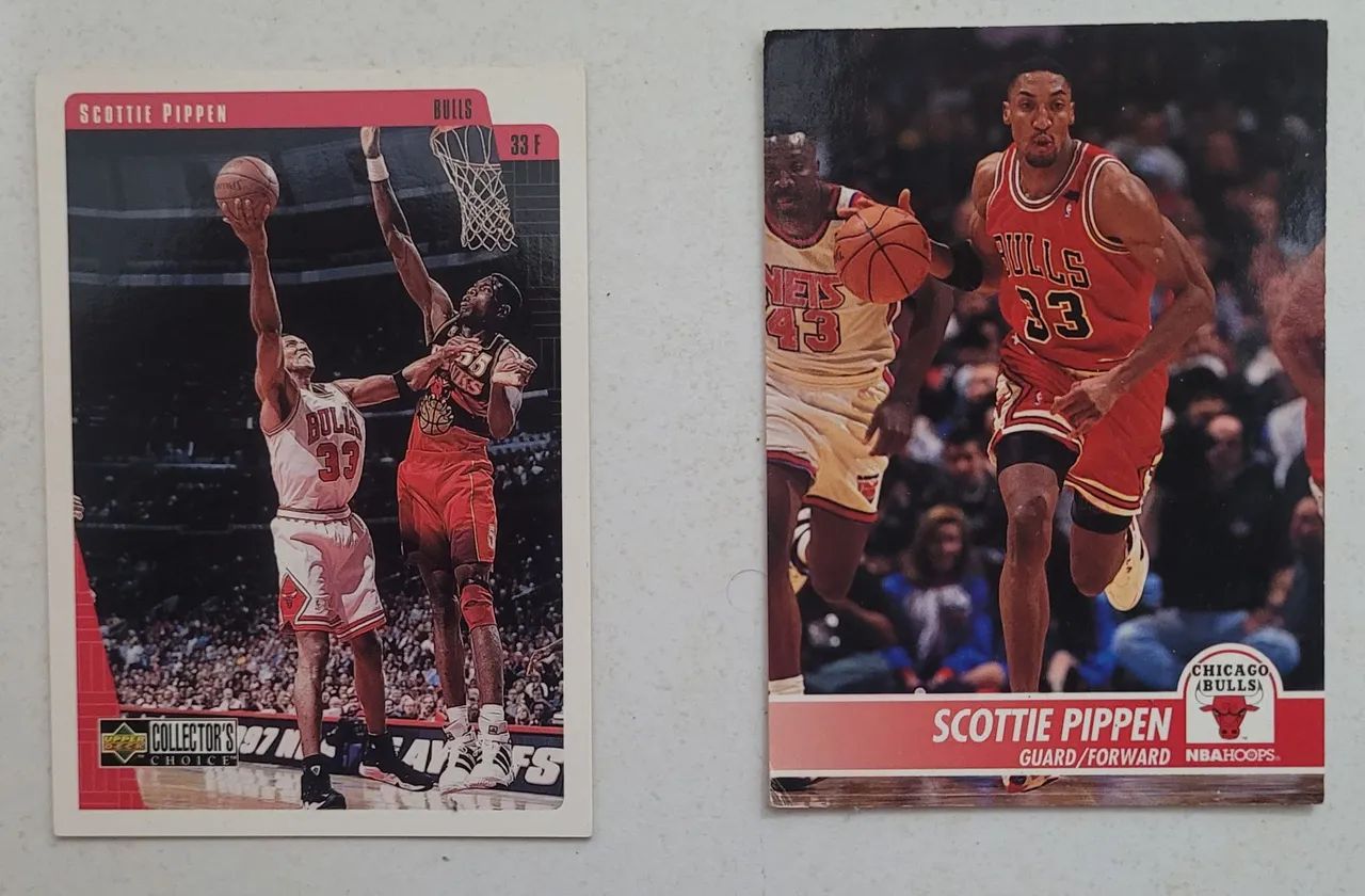 2 Cards NBA Scottie Pippen Chicago Bulls