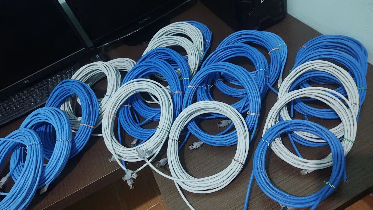 CABO DE REDE INTERNET CAT6 10GBPS LAN UTP RJ45 [5M-10M-15M-20M-25M-30M-40M.] Metros Cat.6<br> - Foto 3