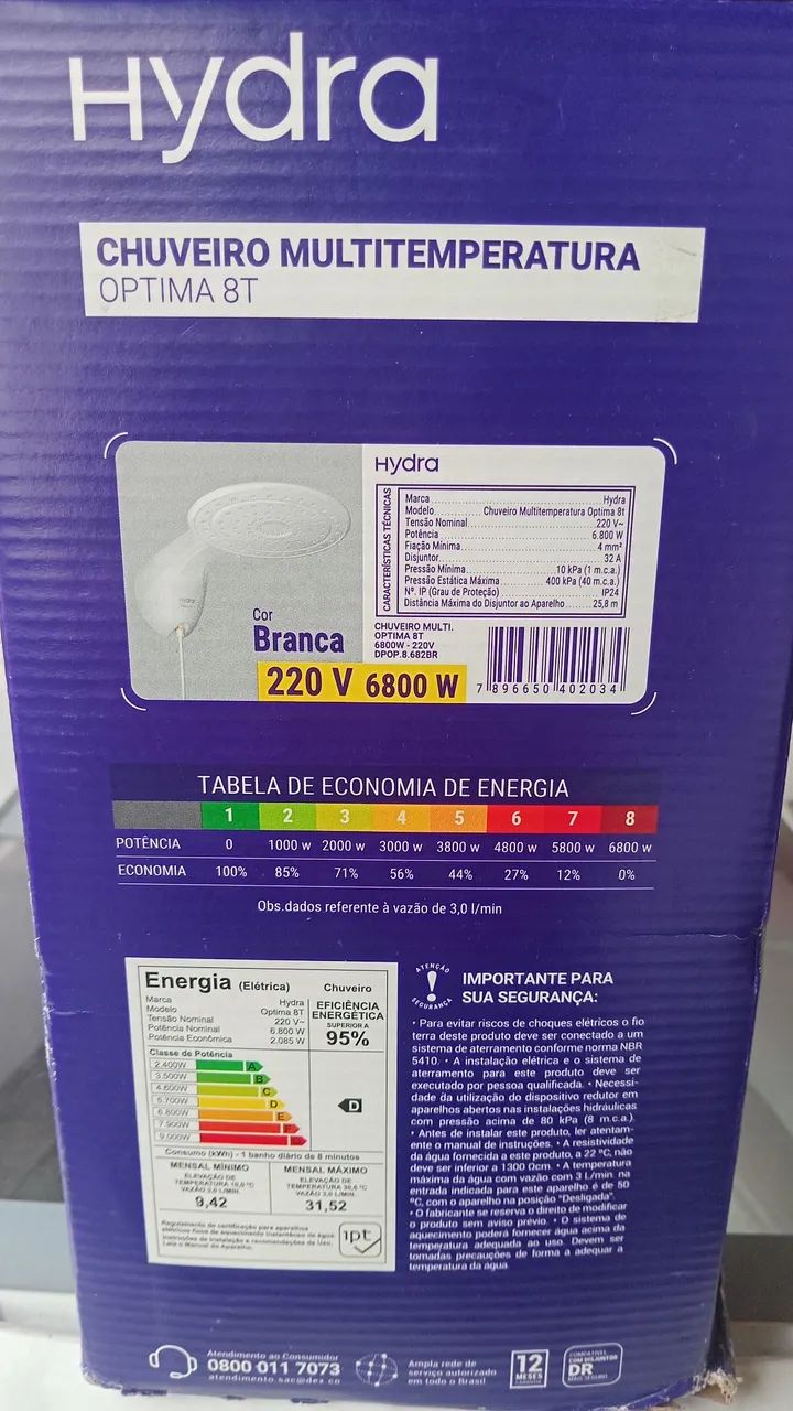 Chuveiro hidra 220wts 64861206258690122