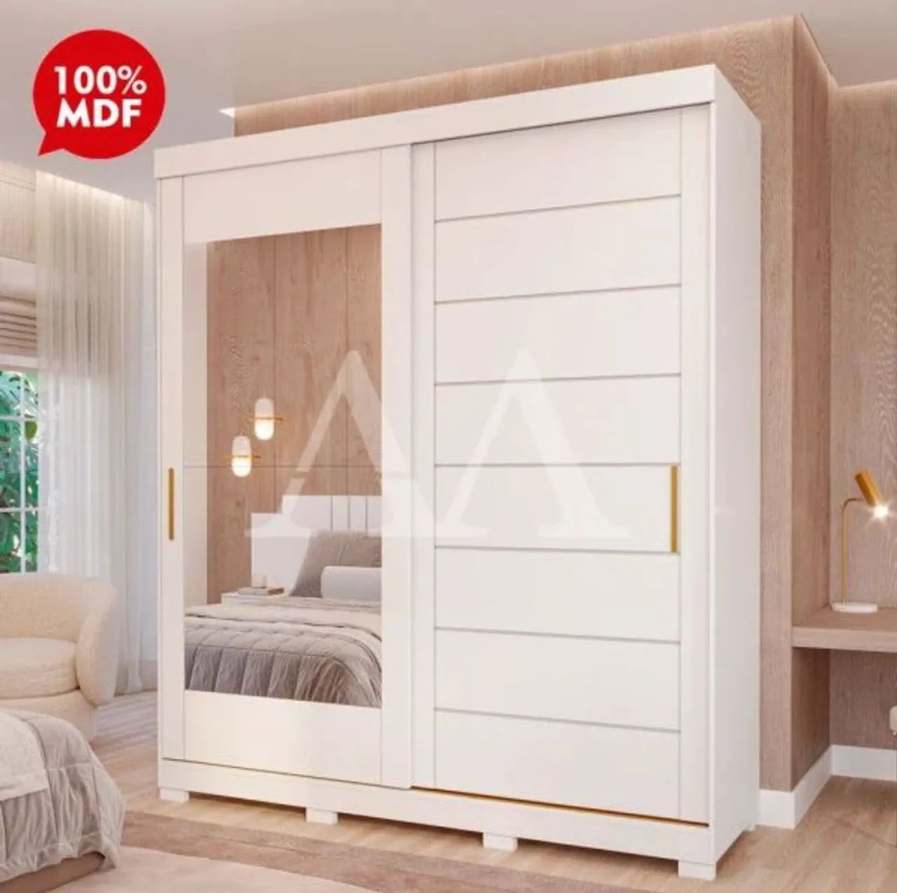 Guarda-Roupa Moderno com Espelho e Design Elegante