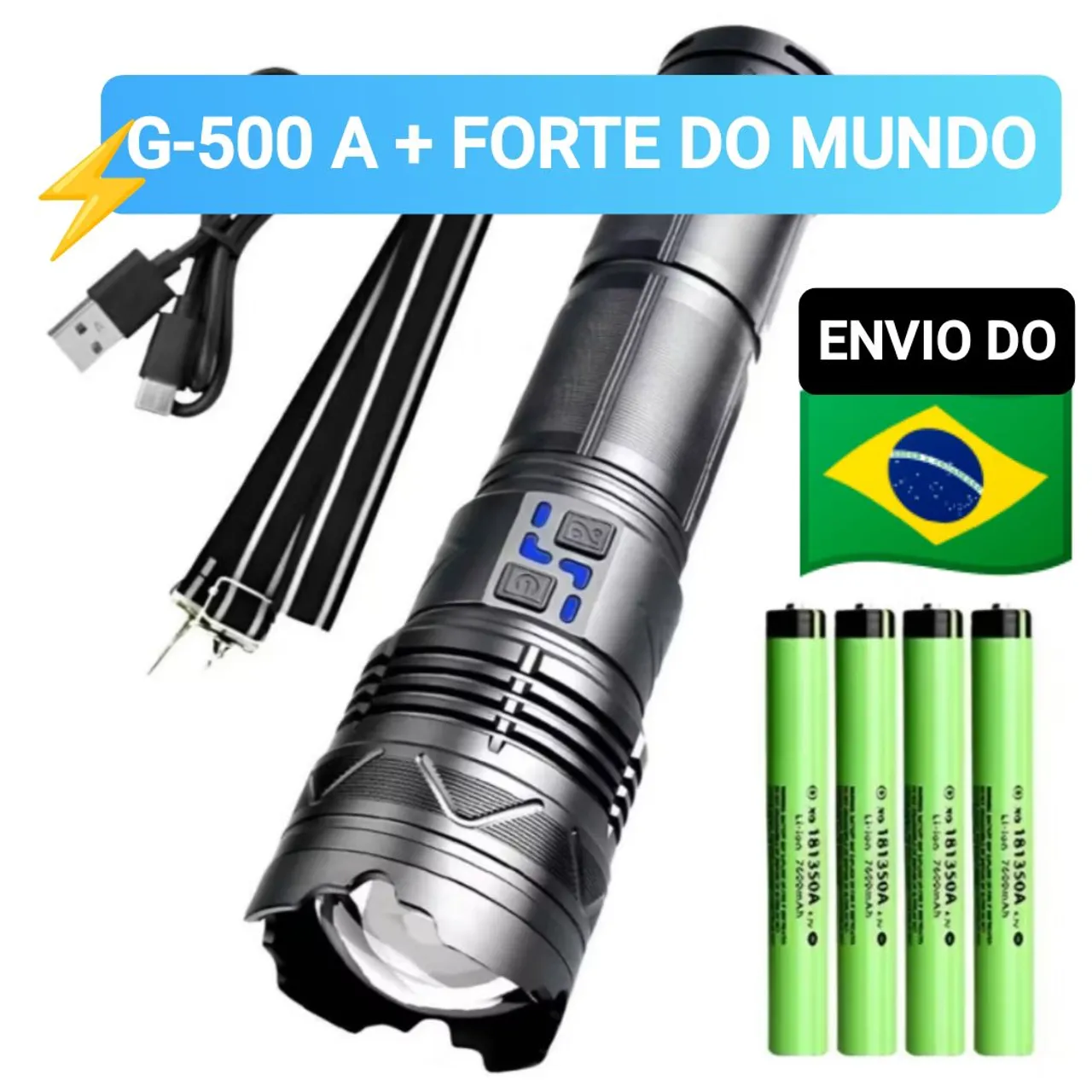 Lanterna Tática G-500 - A mais forte do mundo!