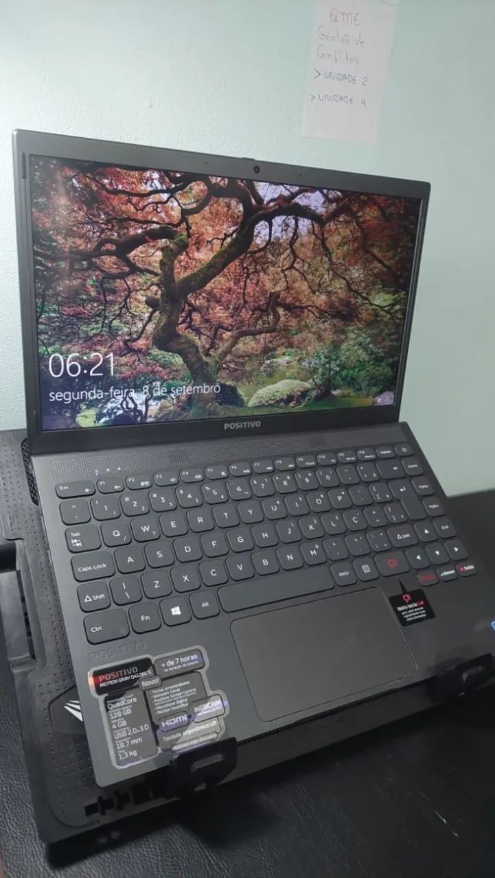 ? Notebook Positivo Motion Gray Q4128C-S - Rápido, leve e seminovo! - Foto 2