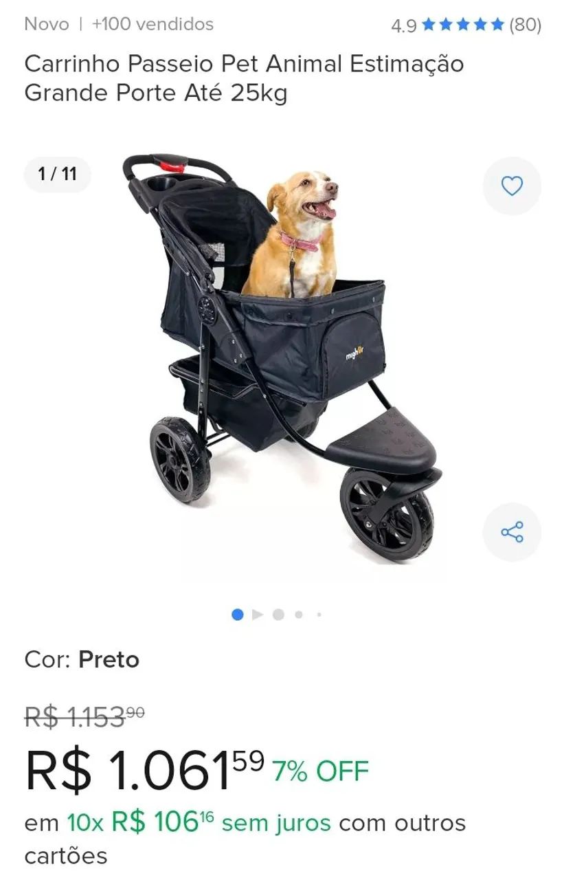Carrinho de passeio para cachorro/Pet Mighor - Foto 2