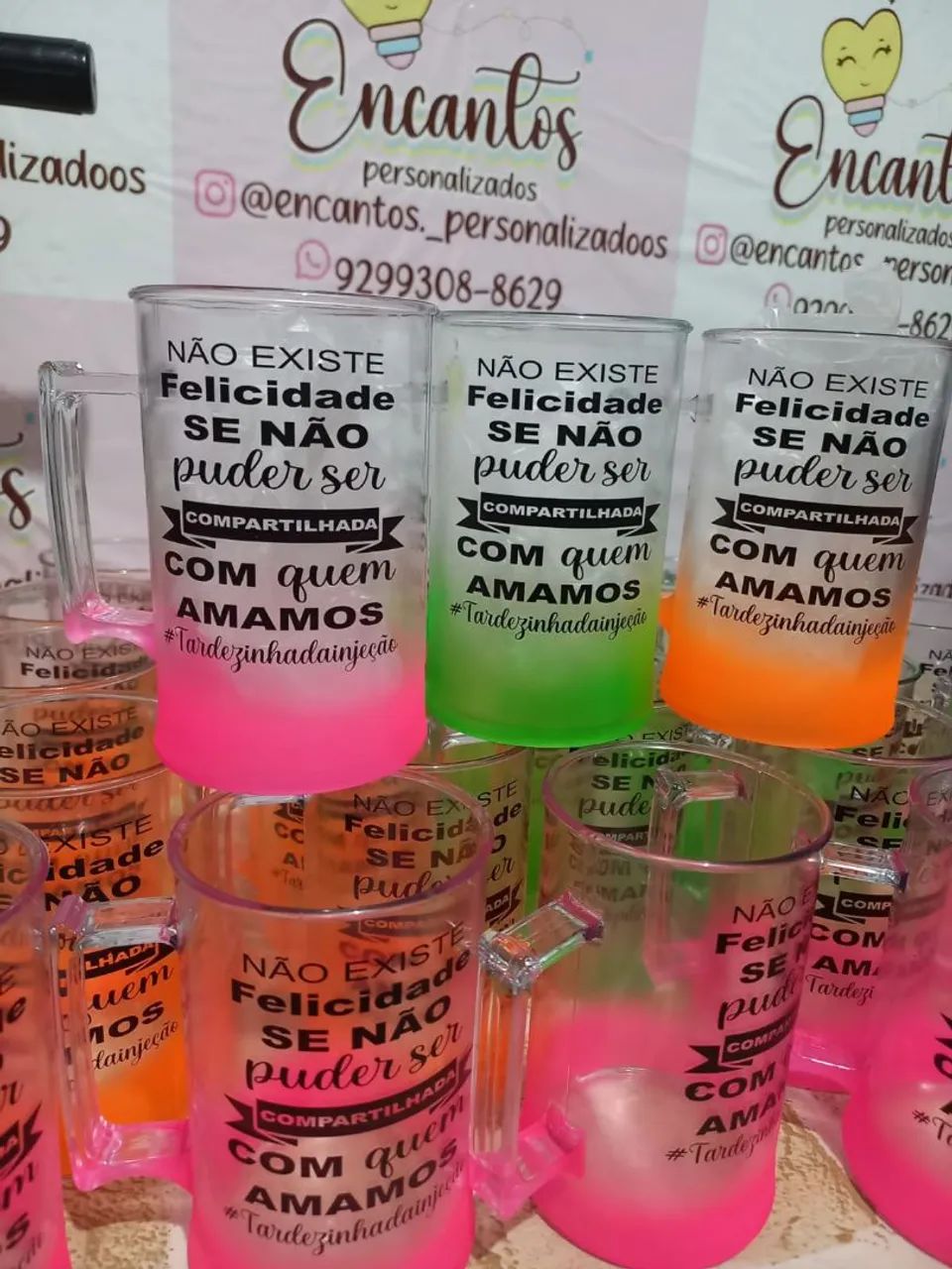 Canecas de Chopp,  copos personalizados,  baldes de gelo .