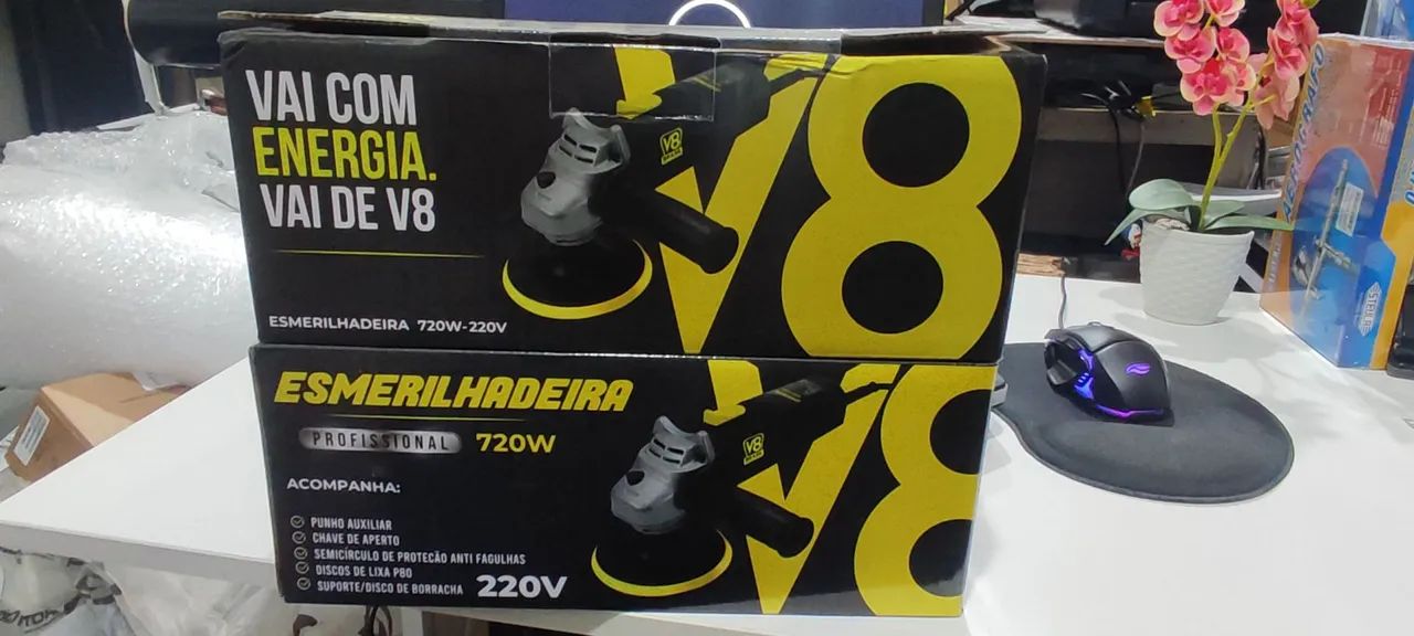 Esmerilhadeira lixadeira v8 nova profissional  - Foto 5