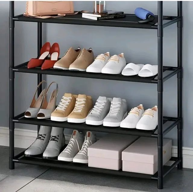 Cabideiro Organizador com Sapateiro 2 em 1 - 4 Níveis, 8 Ganchos, Estrutura Reforçada em A - Foto 6