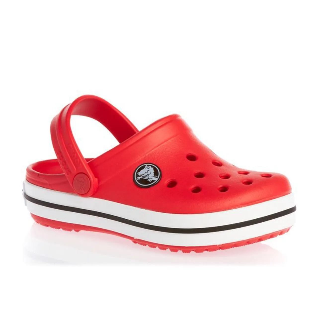 Crocs Vermelho com Detalhes Brancos e Pretos