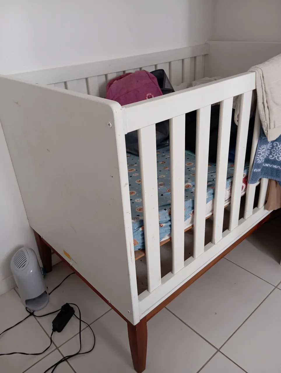 Berço Infantil Branco+ colchão