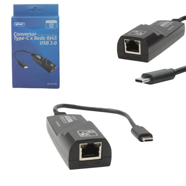 Adaptador Tipo C RJ45 USB 3.0 Knup KP-AD103 Gigabit - Foto 2